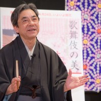 歌舞伎座ギャラリーオープン記念トークショーに登場した中村梅玉氏