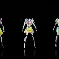 「Perfume WORLD TOUR 2nd intro」。衣装にプロジェクションマッピングが行われる