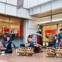 オープニングセレモニーで披露された源流太鼓