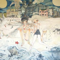 すべてが至福の海にとけますように（部分）2014 Oil on canvas （2300 x 6500 mm）