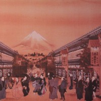 三越の前身である、江戸時代の越後屋を描いた浮世絵