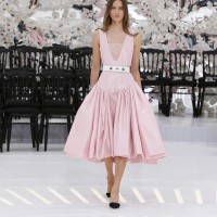 LOOK 17,PALE PINK SILK DRESS.