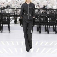 LOOK 18,EMBROIDERED BLACK SILK JUMPSUIT.