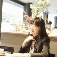 Rie Omotoさん。THREE 青山「REVIVE KITCHEN」にて