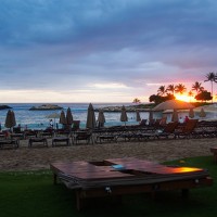 ロマンティックな夕暮れの海