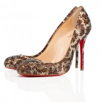 限定アイテム「FIFI 100 Strass Leopard Suede Burma」 48万5,000円