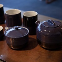 インディゴ×ブラックのTEA POTとCUP