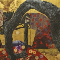 「秋草武蔵野誰ヶ袖」97×260cm