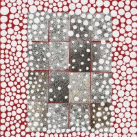 草間彌生 KUSAMA Yayoi 《レペティション A, B》 1996 フォトコラージュ、ペイント、紙 24.3×33.4cm