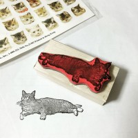 朝一番で可愛い文房具屋さんで猫のスタンプをゲット