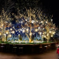 東急プラザ表参道原宿、6階屋上テラス「おもはらの森」のイルミネーション「2015 OMOHARA illumination」