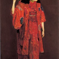 岸田劉生 《童女舞姿》1924年 / 91.0 × 53.0 cm / 油彩・カンヴァス