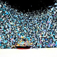 「森の中の船」2011年　油彩・アクリル・キャンバス　45.5×53.0cm