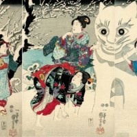 歌川国芳 「初雪の戯遊」 弘化4-嘉永5（1847-52）年