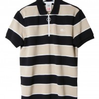 「ZIPPED POLO WITH ERGULAR COLLAR_brown&black stripe 」（1万7,000円）