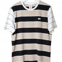 「SHORT SLEEVED CREW NECK T-SHIRT_brown black&grey stripe」（1万2,000円）