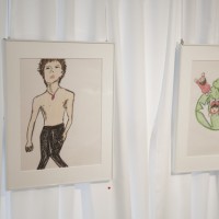 阿佐ヶ谷TAV GALLERYで開催されていた「村上千明の絵画展」の会場