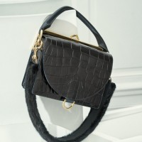 「SATCHEL」Black Mink and Black Lucido (meaning shiny) Crocodile 128万円