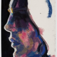 「Tim（Profile）」 2013　紙にパステル　29.8×23.5cm