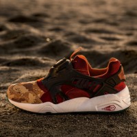 PUMA×atmos×Titoloによるスニーカー「DISC BLAZE “DESERT DUSK”」（1万8,000円）