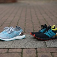 日本限定UltraBOOST Uncaged（左）、adidas by kolor UltraBOOST（右）