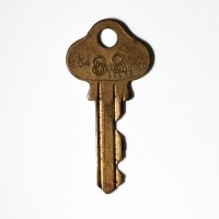 The key to room 82 of the Iroquois Hotel, New York - James Dean’s (1931-1955) residence.