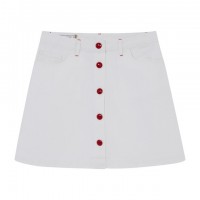 WOMENS WHITE DENIM MIA BUTTONED SKIRT（2万8,000円）