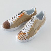 プーマとspoken words projectのコラボスニーカー「PUMA BASKET FOR SWP」（2万5,000円）が数量限定発売