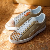 プーマとspoken words projectのコラボスニーカー「PUMA BASKET FOR SWP」（2万5,000円）が数量限定発売