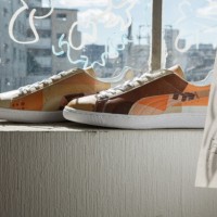 プーマとspoken words projectのコラボスニーカー「PUMA BASKET FOR SWP」（2万5,000円）が数量限定発売