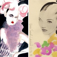 左から)Poppy Waddilove - Dior S/S 98,  Cecilia Carlstedt - Yves Saint Laurent S/S 93