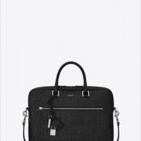 BRIEFCASE SAC DE JOUR SOUPLE IN BLACK EMBOSSED CROCODILE LEATHER.（21万9,000円）