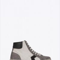 JOE MID TOP SNEAKER IN GRAPHITE SUEDE AND LEATHER.（12万円）