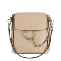 “FAYE” - smooth & suede calfskin (PEARL BEIGE) SMALL BACKPACK（18万5,000円）