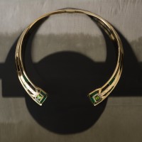 MY GREEN ネックレス（素材： 18Kイエローゴールド、マラカイト、トルマリン & ダイヤモンド）