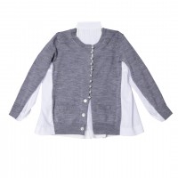 Cardigan 17-00027K/Gray×White 3万円