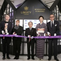 「LIBERTY LONDON × MORIGUCHI KUNIHIKO」オープニングセレモニーの様子