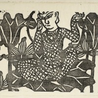 華厳譜「薬師如来の柵（改刻）」 1936年 30.0×39.0㎝