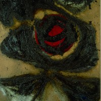 今井俊満「黒い太陽」1963 年 カンヴァスに油彩 195.1x129.8 cm