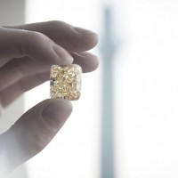 Work on the pieces from the "L'ESPRIT DU LION High Jewelry collection in the CHANEL workshop, 18 Place Vendôme, Paris - Fancy intense yellow diamond.