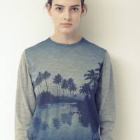 「JOHN SMEDLEY×bp hawaiiニット」グレー（4万6,000円）※1月24日展開予定