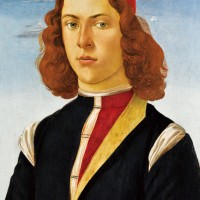サンドロ・ボッティチェリと工房《赤い縁なし帽をかぶった若い男性の肖像》1480-1490年頃