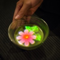 小さきものの中にある無限の宇宙に咲く花々 / Flowers Bloom in an Infinite Universe inside a Teacup teamLab, 2016, Interactive Digital Installation, Endless, Sound: Hideaki Takahashi