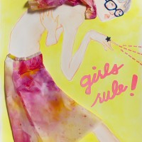 Girls Rule,textile collaboration with Ipsé