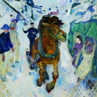 エドヴァルド・ムンク《疾駆する馬》1910-12年 油彩、カンヴァス 148×120cm