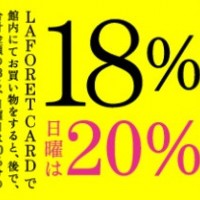 ラフォーレカード 18％フェア