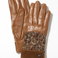 英国高級服地Holland&Sherry社のツイード生地を使用した上質な手袋。グローブ＜キャメル＞2万,520円