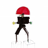 Libertango, Costume design, felt-tip and sticky tape on paper, New York, 1981