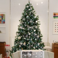 クリスマスに合わせ「ディプティック」の店内中央に飾られた大きなツリー