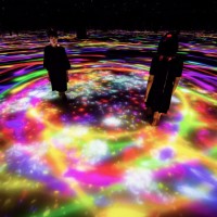 Drawing on the Water Surface Created by the Dance of Koi and People - Infinity teamLab, 2016-2018, Interactive Digital Installation, Endless, Sound: Hideaki Takahashi